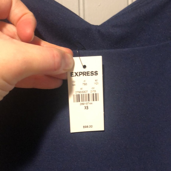 Navy floor length dress NWT - Picture 3 of 6